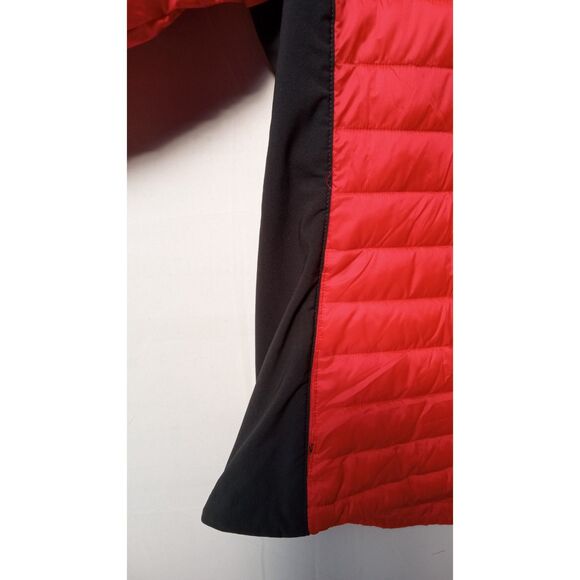 Columbia Red/Black Powder Pillow Hybrid Puffer Jacket Women's Small - Picture 11 of 16